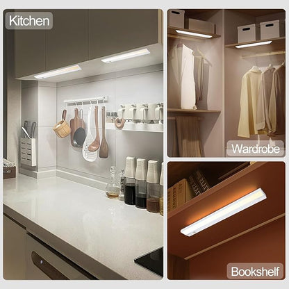 Ansen 2Packs of Under Cabinet Lighting Hardwired, 18in 15W 998LM Dimmable Led Light for Kitchen/Closet, CRI 92+, R9 90+, 3 Color Temperature, 3000K/4000K/5000K(Warm White, Cool White, Daylight)