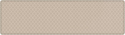 NewLife by GelPro Anti-Fatigue Designer Comfort Kitchen Floor Mat, 30x108" , Trellis Khaki Stain Resistant Surface with 3/4” Thick Ergo-foam Core for Health and Wellness