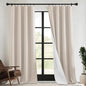 RYB HOME 4 in 1 Set Dust Filter - Soundproof - Blackout - Insulating, Energy Efficiency Linen Curtains for Kids Bedroom Living Room Divider Apartment Hotel Office Theatre, Taupe, W 52 x L 84, 2 Pcs
