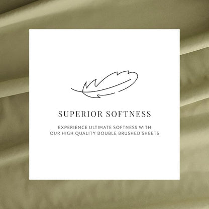 Linen Market Bed Sheets for King Size Bed (Sage) - Sleep Better Than Ever with These Soft and Cooling King Sheets - Deep Pocket Fits 16" Thick Beds - 4 Piece King Sheet Set