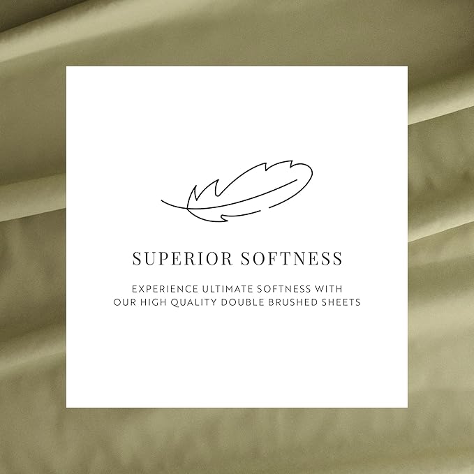 Linen Market Queen Sheet Set 4 Piece - Ultra Comfortable & Breathable Cooling Queen Bed Sheets - Deep Pocket & Wrinkle-Free Sheets Fits 16" Mattress - Extra Soft & Oeko-TEX Certified - Sage
