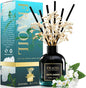 White Jasmine Reed Diffuser, Reed Diffuser Set 6.7 fl oz (200 ml) with 6 Reed Sticks, Home Fragrance Reed Diffuser for Bathroom Shelf House Bedroom Office Decor
