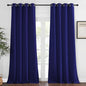 NICETOWN Blackout Window Curtain 95 inch Length - Room Darkening Thermal Insulated Grommet Large Window Treatment Light Blocking for Bedroom/Doorway (Navy Blue, 1 Panel, W52 x L90)