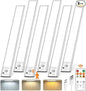 Under Cabinet Lighting with Remote Control,2500mAh USB Rechargeable Motion Sensor Light Indoor,350 Lumen LED Closet Light,3 Color Temps Wireless Under Counter Lights for Bedroom,Wardrobe,Stairs,6 Pack