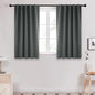 Deconovo Blackout Curtains, Thermal Insulated, W42 x L45 2 Panels, Back Tab, Machine Washable, Room-Darkening Drapes for Bedroom/Living Room Dark Grey