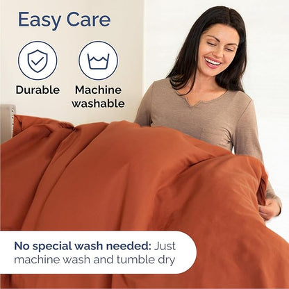 Cal King 6 Piece Sheet Set - Cooling & Breathable - Hotel Luxury Bedding, Includes Fitted Sheet for Women, Men, Kids and Teens - 1 Flat, 1 Fitted Sheet, 4 Pillowcases with Deep Pockets - Terracotta