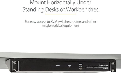 StarTech.com 1U Wall Mount Patch Panel Bracket – 19 in – Steel - Vertical Mounting Bracket for Networking and Data Equipment, TAA (RK119WALLV)