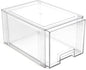 BINO | Stackable Storage Drawers, Tall Large - Clear | THE CRATE COLLECTION | Storage Bins With Drawers | Bathroom Organizers | Under Sink Organizer | Vanity Cabinet Home Organization