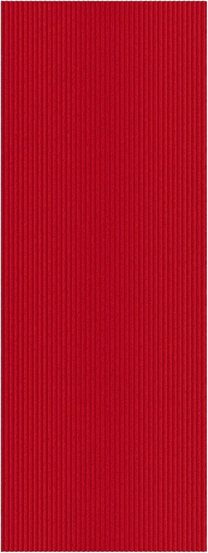 Ottomanson Mud Mat 2' x 2' Entryway Rug - Non-Slip Scraper Doormat for Muddy Paws, Dirt Trapping Indoor/Outdoor Mat for High-Traffic Areas, Kitchen, Garage, Patio, Red