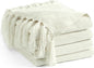 Chenille Throw Blanket for Couch 60"X 80" Twin, Soft Cozy Throws with Fringe Tassel for Bed Sofa Chair Cover, Lightweight Knitted Decorative Boho Blankets for Living Room, Ivory White