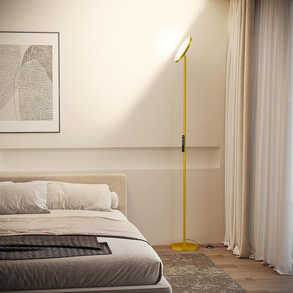 SUNMORY Floor Lamps for Living Room, 32W/3000LM Super Bright LED Floor Lamp with Remote Control, 69" Tall Standing Lamp with Stepless Dimmable, Modern Torchiere Corner Lamp for Bedroom, Office