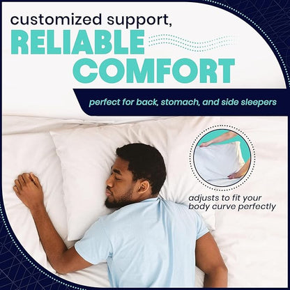 EnerPlex King Size Memory Foam Pillows - Pack of 2 - Adjustable Fill for Sleeping w/Extra Stuffing - CertiPUR-US Certified - Removable Viscose from Bamboo Cover - Machine Washable Firm Cushioning