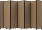 Versare Room Divider 360 Portable Wall Partition | Folding Panels | Large Freestanding Divider | Locking Wheels | Temporary Room Separator | 14' x 7'6'', Latte