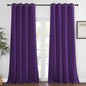NICETOWN Bedroom Curtain Room Darkening Drapery 102 inches Length - Home Fashion Thermal Insulated Grommet Room Darkening Curtain for Living Room (Royal Purple, 1 Panel, 52 x 102 inches)