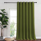 NICETOWN Room Divider Curtain 132 Inches Long, Wide Blackout Sliding Door Curtain for Bedroom, Room Darkening Privacy Window Curtain for Patio Door (1 Panel Set, Olive Green, 80 x 132 Inch)