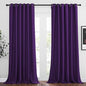 NICETOWN Blackout Curtain Panels 95" L - Window Treatment Energy Saving Thermal Insulated Solid Grommet Blackout Drapes for Living Room (Royal Purple, 1 Pair, 80 by 95-Inch)