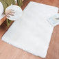 White Faux Bunny Fluffy Fur Rug Washable Area Rugs for Living Room Nursery Rugs for Bedroom 2x3 Rectange Rug Cute Home Décor
