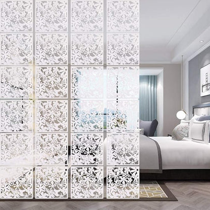 12+4PCS KEIBIKEIDI Hanging Room Divider Screens Made of Environmentally PVC, Simple and Modern White Hanging Panel Screen for Decoration Home, Livingroom,Bedroom, Kitchen, Dining Room,Hotel and Bar