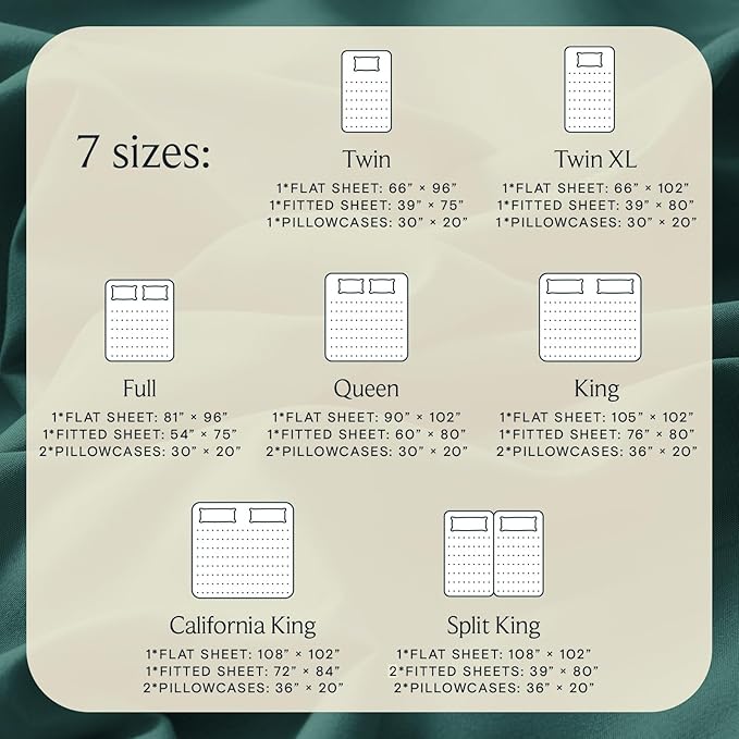 LuxClub 4 PC California King Sheet Set, Deep Pockets Wrinkle Free Cooling Bed Sheets Hotel Bedding for Women, Men, Includes 1 Fitted Sheet, 1 Flat Sheet and 2 Pillowcases-Soft Emerald