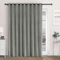 Macochico Extra Wide 100% Blackout Chenille Curtains 100" Wx102 L Thermal Curtains for Sliding Door Room Divider Living Room Bedroom Hotel Rock Grey Blackout Curtains Grommet with Tieback 1 Panel