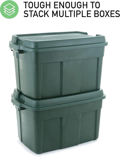 Rubbermaid 3 Pack High Top Storage Containers for Garage and Home Use, 37 Gallon