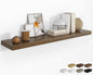 RICHFOCUS 55Inch Floating Shelves for Wall 1 Pack Shelves for Bedroom|Kitchen|Bathroom Wall Mounted Rustic Wood Floating Shelf with Invisible Brackets for Books|Storage|Decor, Walnut