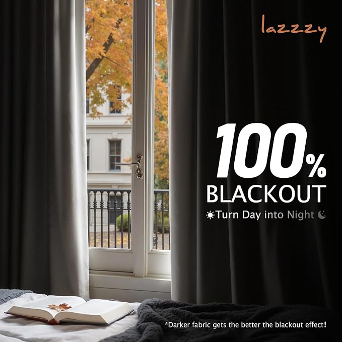 Lazzzy White Blackout Velvet Curtains for Living Room Bedroom 90 Inch Long Insulated Lined Drapes Rod Pocket Modern Window Treatments 2 Panels Set