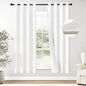 ChrisDowa 100% Blackout Pure White Solid Curtains 72 Inches Long 2 Panels for Bedroom Living Room,Farmhouse Room Darkening Thermal Insulated Soundproof Grommet Top Window Treatment Drapes,52x72