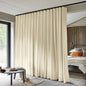 Room Divider Curtains Total Blackout Privacy Curtain Panel Room Thermal Insulated Noise Reduction Curtains for Bedroom Window Living Room Ceiling Track Curtain W 8.3 ft × H 9 ft Beige