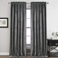 StangH Velvet Curtains 120 inches Long - Extra Long Rod Pocket Blackout Curtains for Living Room, Room Darkening Thermal Insulated Backdrops for Hall/Bedroom, Grey, W52 x L120, 2 Panels