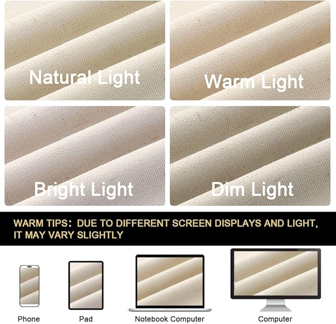 PrinceDeco Sliding Glass Door Curtain 100% Linen Blackout Curtains 84 Inches Long Extra Wide Room Darkening Privacy Window Curtain for Patio Door,100 X L84 Inch, Bleached Sand
