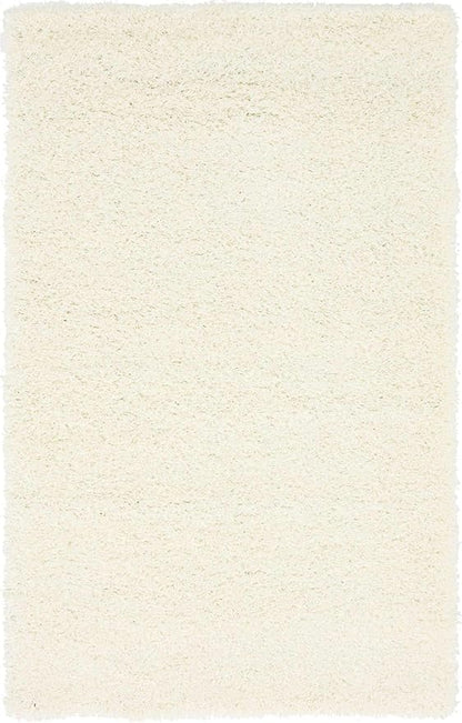 Unique Loom Solid Shag Collection Area Rug (3' 3" x 5' 3" Rectangle, Snow White)