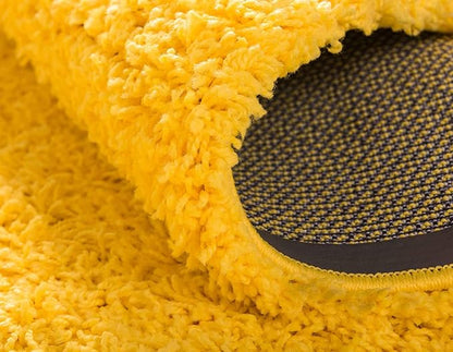 Unique Loom Solid Shag Collection Area Rug (3' 3" x 5' 3" Rectangle, Tuscan Sun Yellow)