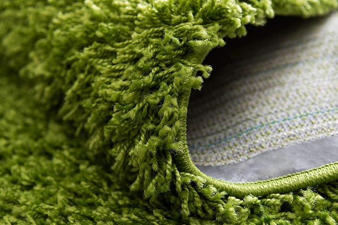 Unique Loom Solid Shag Collection Area Rug (8' x 11' Rectangle, Grass Green)