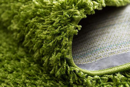 Unique Loom Solid Shag Collection Area Rug (4' 1" x 6' 1" Rectangle, Grass Green)