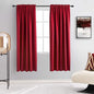 DONREN 72 Inch Blackout Curtains for Bedroom - Thermal Insulated Solid Rod Pocket Curtain Panels for Kids Room (Red,42 x 72 Inches,2 Panels)