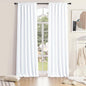 Light Filter Low Shading Effect Curtains Set for Windows,96 Inch Length Room Darkenging Energy Efficient Privacy Assured Window Treatment Curtains(Pure White,Pack of 2,52 inches W x 96 inches L)