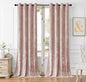 SMILETIME Pink Crushed Velvet Curtains 52x108 inch Luxurious Thermal Insulated Soundproof Drapes for Living Room Bedroom Office Soft and Durable Light-Filtering Window Treatments, 2 Panels