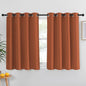 NICETOWN Blackout Burnt Orange Curtain 54 inches Long - Solid Grommet Sound & Light Reducing Room Darkening Window Treatment Thermal Drape for Girls Room/Nursery (1 Panel, W52 x L54)