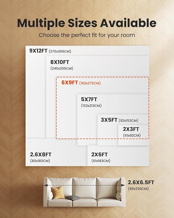 6x9 Area Rugs for Living Room, Modern Abstract Washable Rug with Non-Slip Backing & Low Pile Indoor Carpet for Nursery Room, Bedroom and Dinning Room, Dark Blue