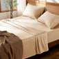 LBRO2M 100% Cotton Sheets Set Deep Pocket 19", 1000 Thread Count California King Size 4 Piece Bed Sheet Sets Soft Comfortable Bedding All Season (California King, Cream)