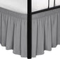 Biscaynebay Wrap Around Bed Skirts with Split Corners for King Beds 18" Drop, Silver Grey Adjustable Elastic Dust Ruffles Easy Fit Wrinkle Resistant Silky Luxurious Fabric Machine Washable