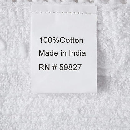 Beatrice Home Fashions Medallion Chenille Bedspread, Twin, White
