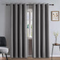 Curtains 108 Inches Long 2 Panels Set, Blackout Curtains for Bedroom Living Room, Thermal Insulated Grommet Room Darkening Drapes for Privacy Home Decor Windows(W52 x L108, Light Grey)