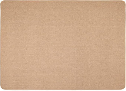 House, Home and More Skid-Resistant Carpet Indoor Area Rug Floor Mat - Pebble Beige - 4 Ft X 6 Ft - Non Slip Rubber Backing, Stain Resistant, Dog Friendly, Living Room Bedroom Kitchen Entryway