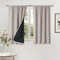 BGment Blackout Curtains for Small Window, Thermal Insulated Full Room Darkening Soundproof Rod Pocket Curtains for Bedroom 54 Inch Length 2 Panels Set, Each Short Panel 52 Inch Wide, Cashmere