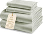 LANE LINEN 100% Egyptian Mercerized Cotton Full Size Bed Sheets Set - 1000 Thread Count, Eco Friendly Sustainably Produced No Pill Fade Resistant 15 Iinch Deep Pocket Full Sheets Set - Mineral