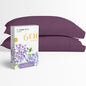 Carressa Linen 100% Egyptian Cotton King Size Pillow Cases Set of 2 - Luxury 600 Thread Count King Pillowcases (Plum), Silky Soft, Cooling, Breathable Sateen Weave Hotel Quality Bed Pillow Cover