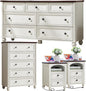 Farmhouse Dressers & Night Stand Set of 4, Wood 54" Wide Dresser & 45" Tall Chest of Drawers, 18" with Charging Station Nightstand Set of 2, Bedroom Furniture Dresser Set for Home Living Room Hallway