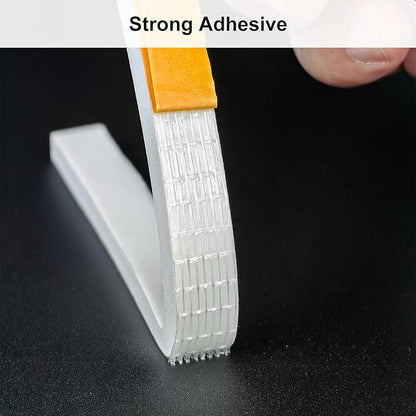 Weather Stripping Door Seal Strip, Strong Adhesive, Weatherproof, Reduce Noise, Gap Filler, Foam Insulation Tape for Doors and Windows, White, 1 in x 1/4 in x 13 Ft